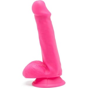 GET REAL  HAPPY DICKS DILDO 12 CM pallid, ROOSA